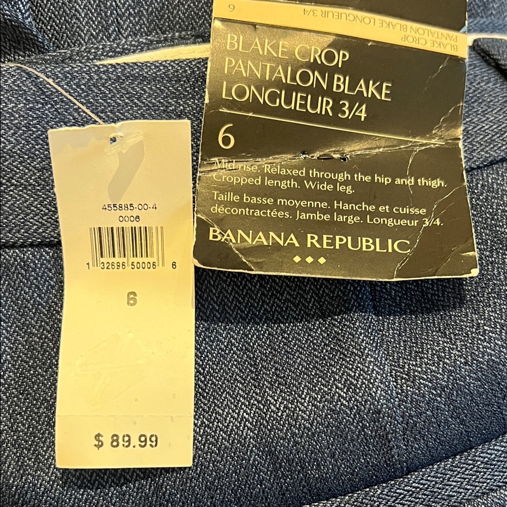 Banana Republic Blake Crop Pants in Denim Blue